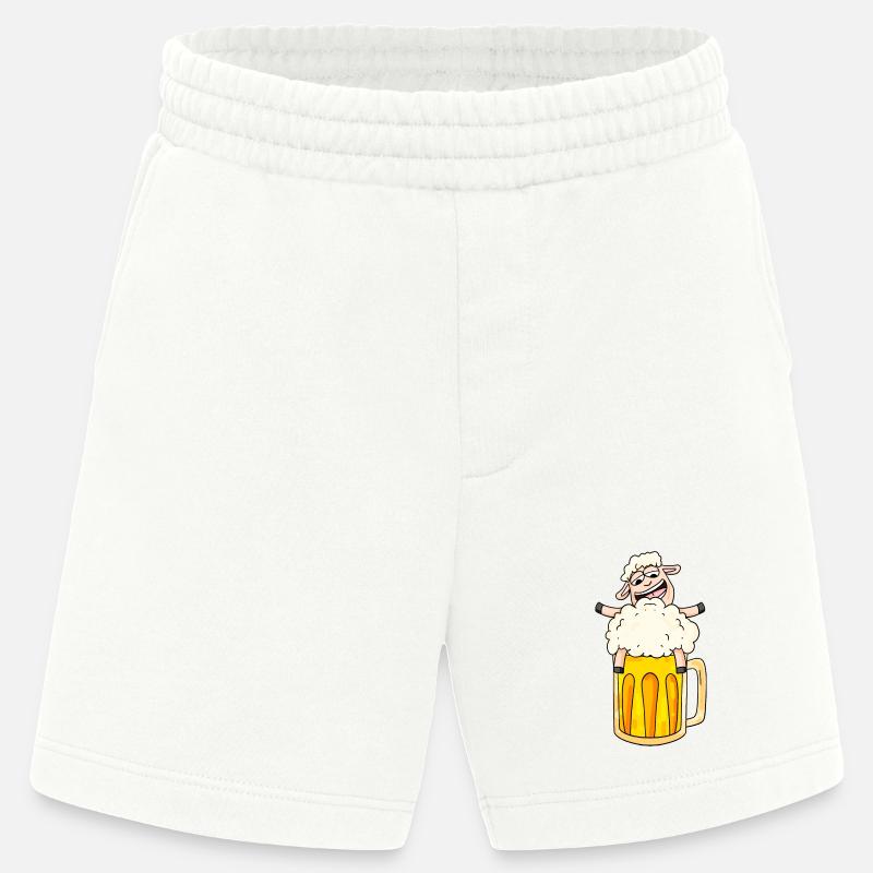 Bier Schaf Comic - Heavyweight Shorts - made by SPREAD  - OFF WHITE