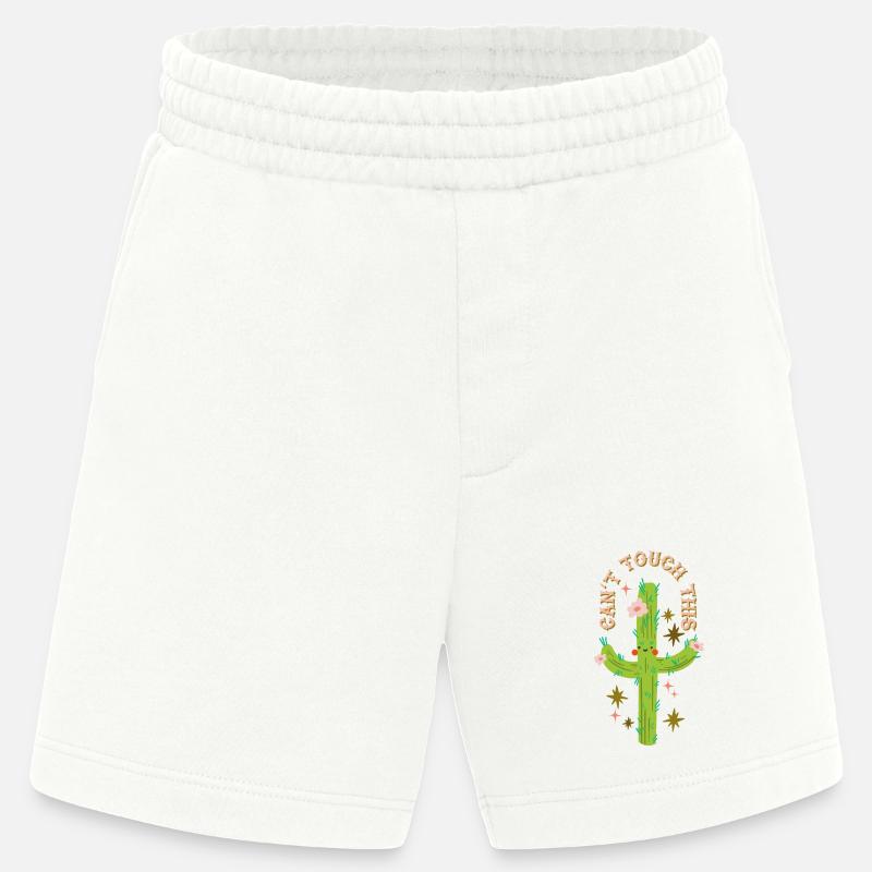 Can't touch this - Prickly cactus design - Heavyweight Shorts - made by SPREAD  - OFF WHITE