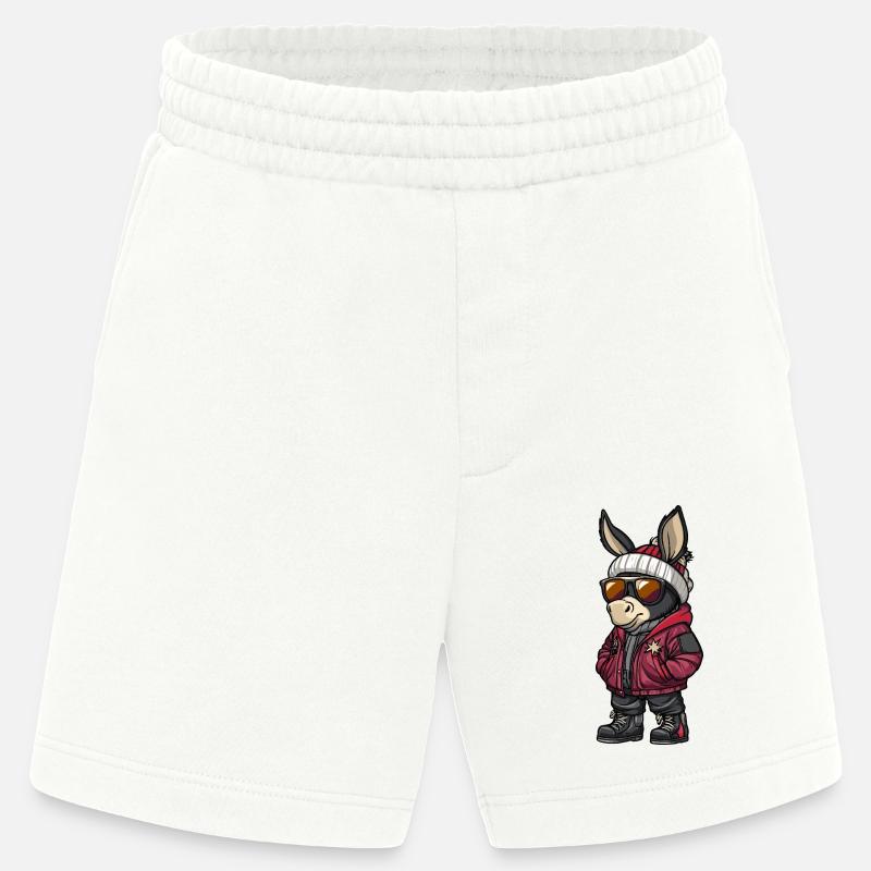 Esel Cool Comic - Heavyweight Shorts - made by SPREAD  - OFF WHITE