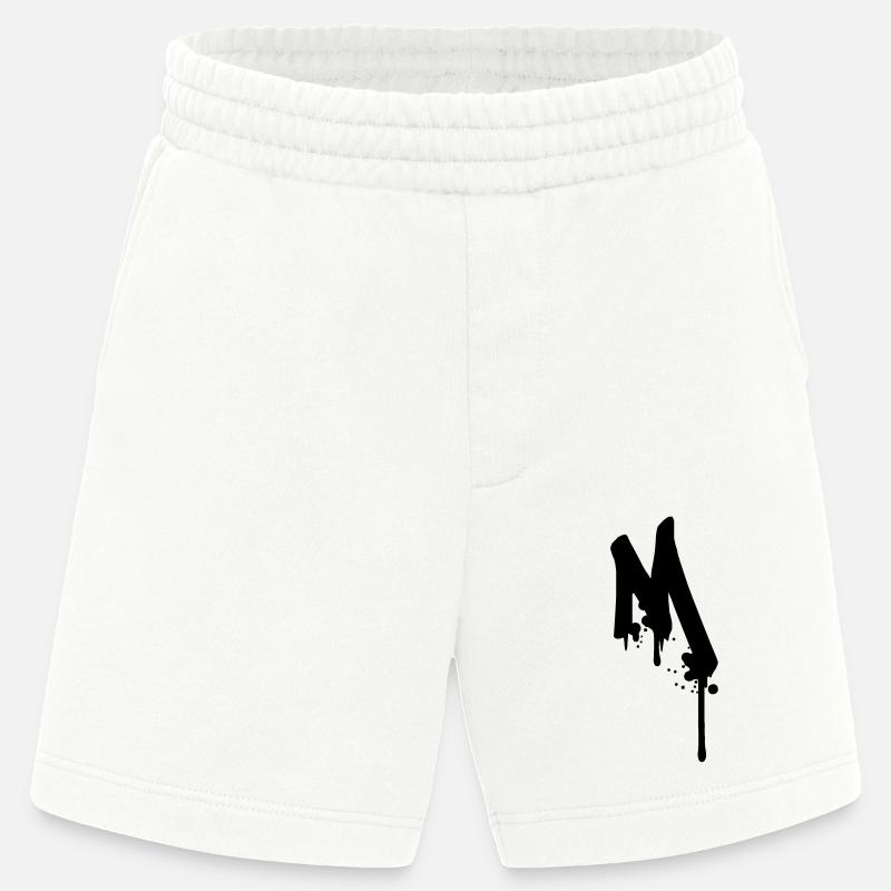 M graffiti gouttes Farbklex spray - Short bio épais fabriqué en UE - OFF WHITE