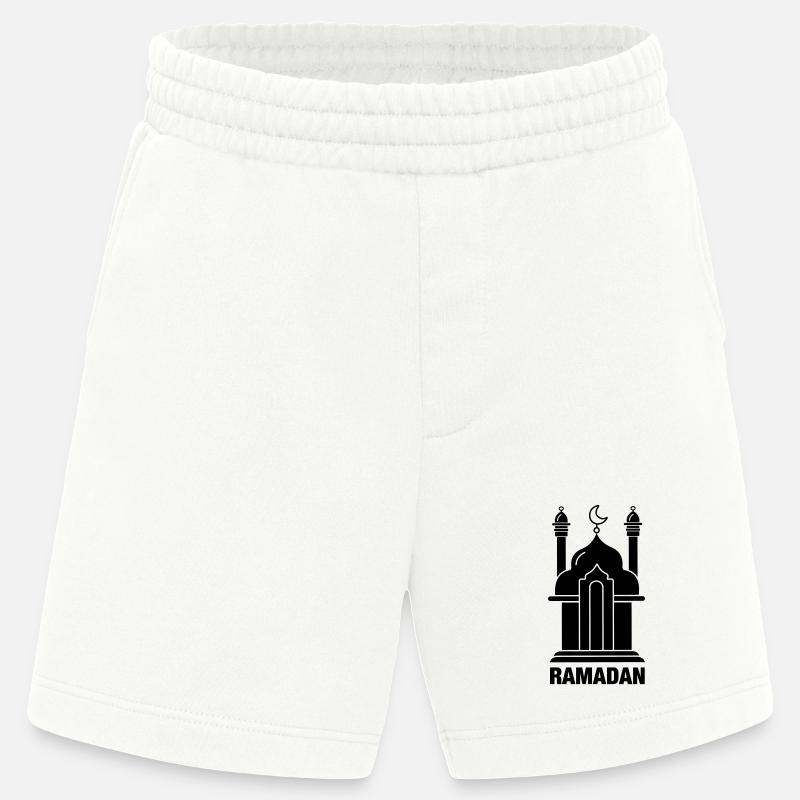 Ramadan-Text und Moschee - Heavyweight Shorts - made by SPREAD  - OFF WHITE