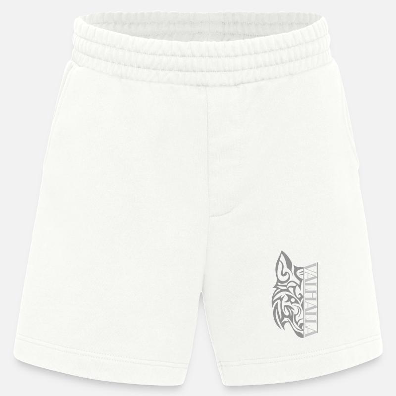 Valhalla Wolf Viking - Short bio épais fabriqué en UE - OFF WHITE