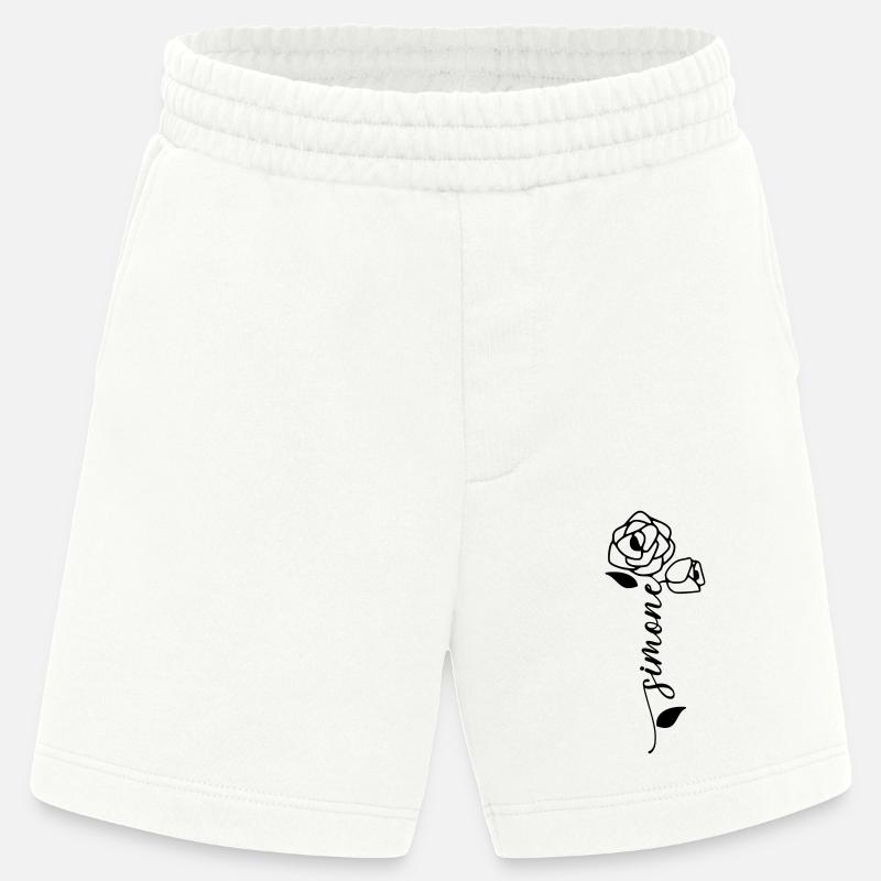 Simone Nom Prénom Nom Fleur - Short bio épais fabriqué en UE - OFF WHITE