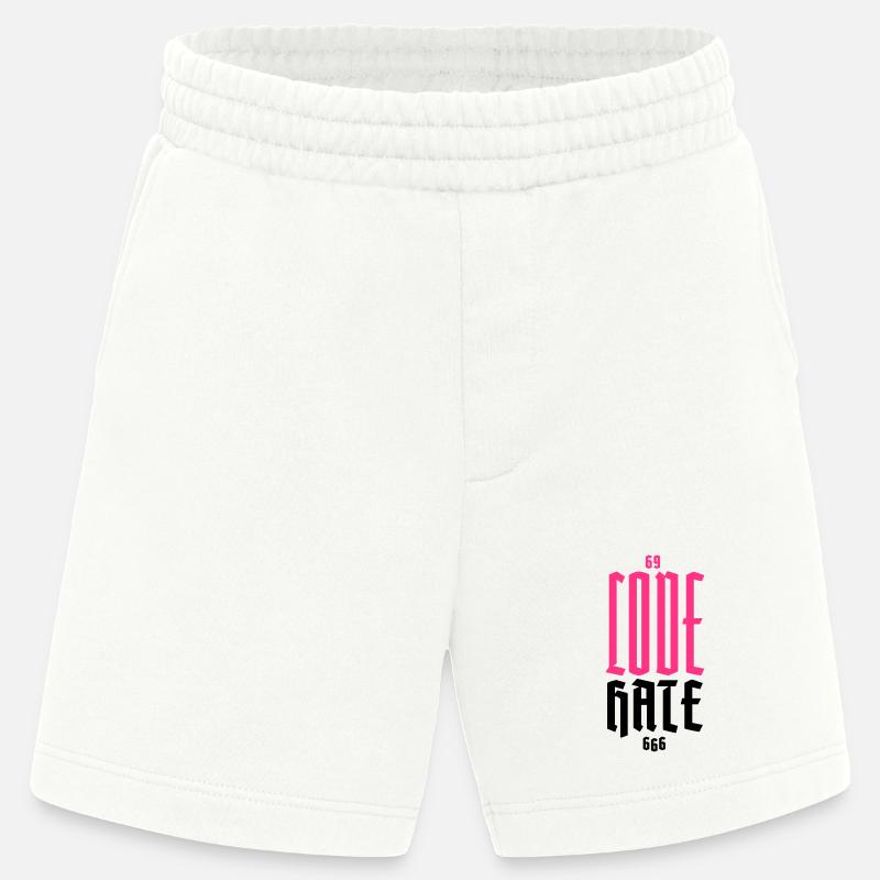 Gothique Néon CODE Vertical - Short bio épais fabriqué en UE - OFF WHITE