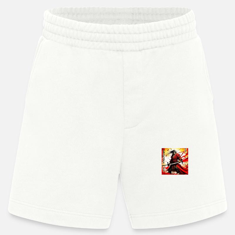 Roter Samurai im Blutsturm - Heavyweight Shorts - made by SPREAD  - OFF WHITE