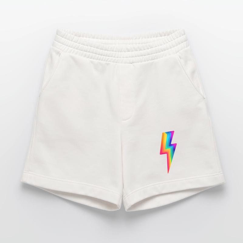 Rainbow Lightning Heavyweight Shorts - made by SPREAD 