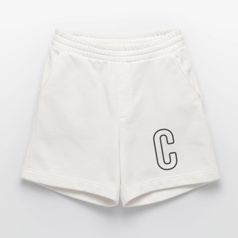 Letter C Typodesign Heavyweight Shorts - made by SPREAD 