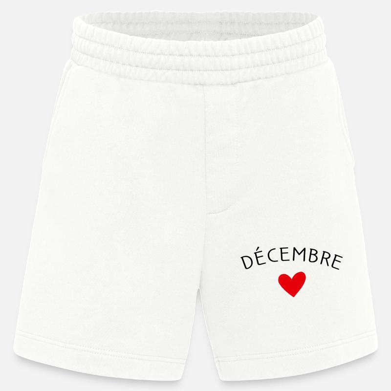 Future maman Décembre – Bébé en route ❤️ - Short bio épais fabriqué en UE - OFF WHITE