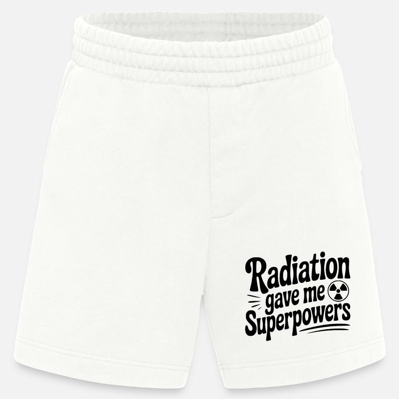 Radiation Gave Me Superpowers - Heavyweight Shorts - made by SPREAD  - OFF WHITE