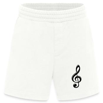 Violinschlüssel Notenschlüssel Schwarz Symbol - Heavyweight Shorts - made by SPREAD  - OFF WHITE - Vorne