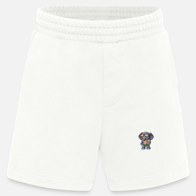 Elephant Comic Cool Summer - Heavyweight Shorts - made by SPREAD  - OFF WHITE