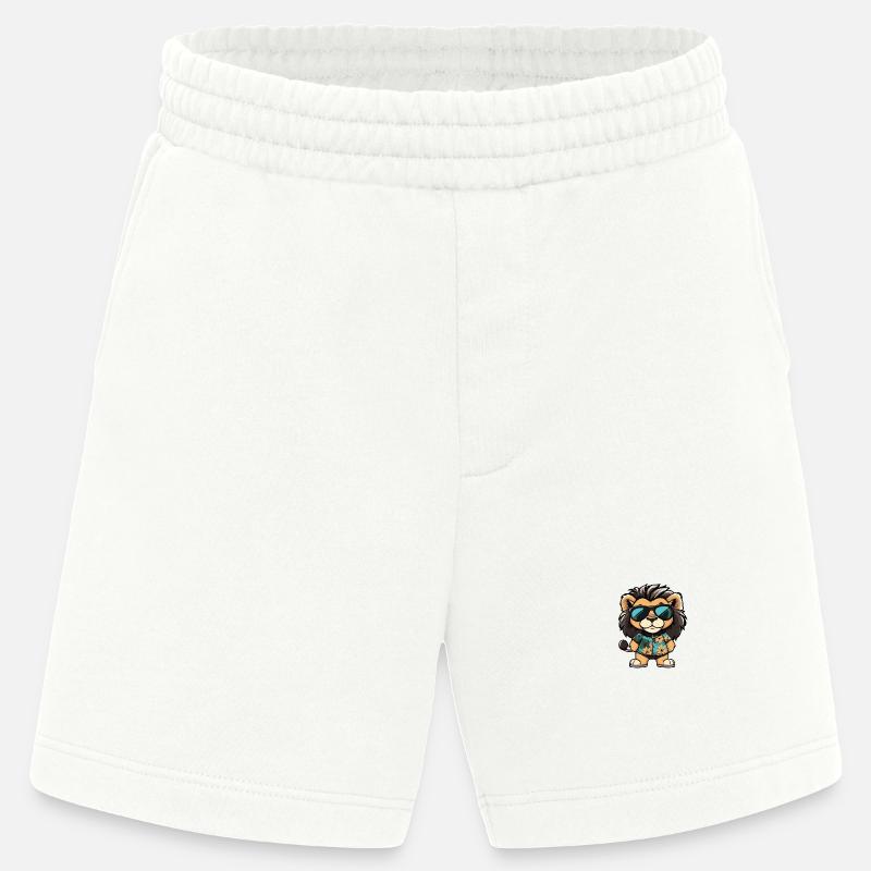 Lion Comic Cool Summer - Heavyweight Shorts - made by SPREAD  - OFF WHITE