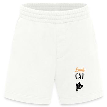 Look Cat - Heavyweight Shorts - made by SPREAD  - OFF WHITE - Front