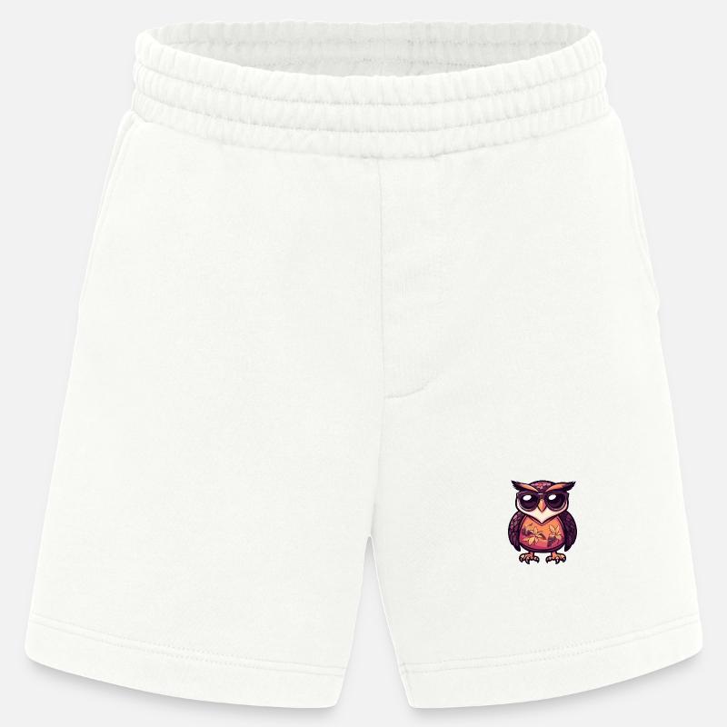 Eule Comic Cool Sommer - Heavyweight Shorts - made by SPREAD  - OFF WHITE