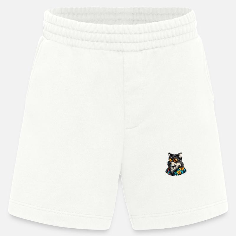 Wolf Comic Cool Sommer - Heavyweight Shorts - made by SPREAD  - OFF WHITE