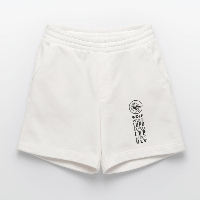 GOWILD Wolf Design in 7 languages Heavyweight Shorts - made by SPREAD 