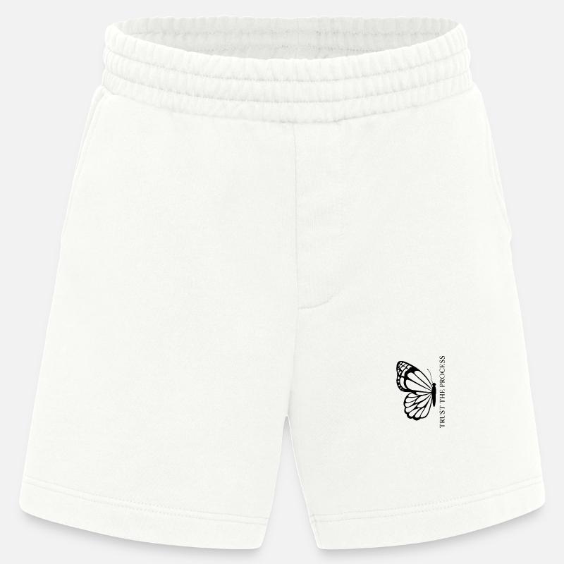 Trust the Process Butterfly Minimal Tee - Heavyweight Shorts - made by SPREAD  - OFF WHITE