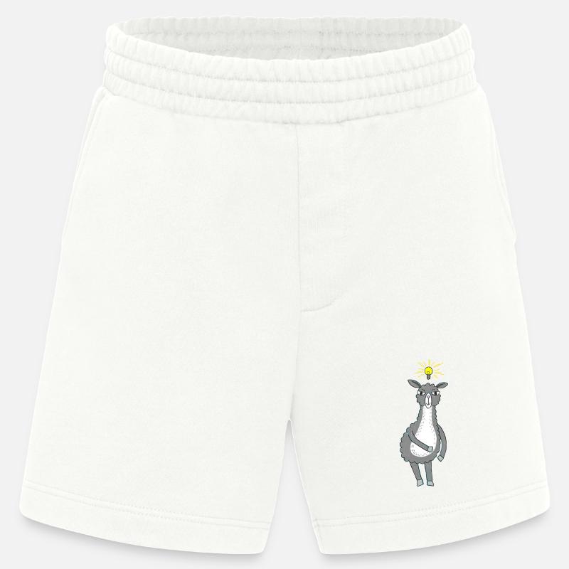 Lama hat eine Idee - Heavyweight Shorts - made by SPREAD  - OFF WHITE