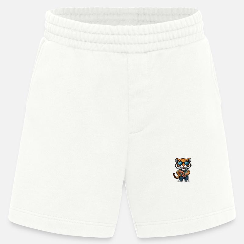 Tiger Comic Cool Summer - Heavyweight Shorts - made by SPREAD  - OFF WHITE