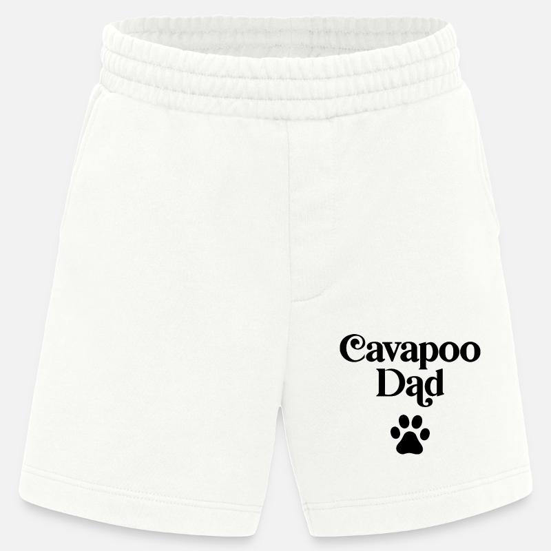 Cavapoo Dad - Heavyweight Shorts - made by SPREAD  - OFF WHITE