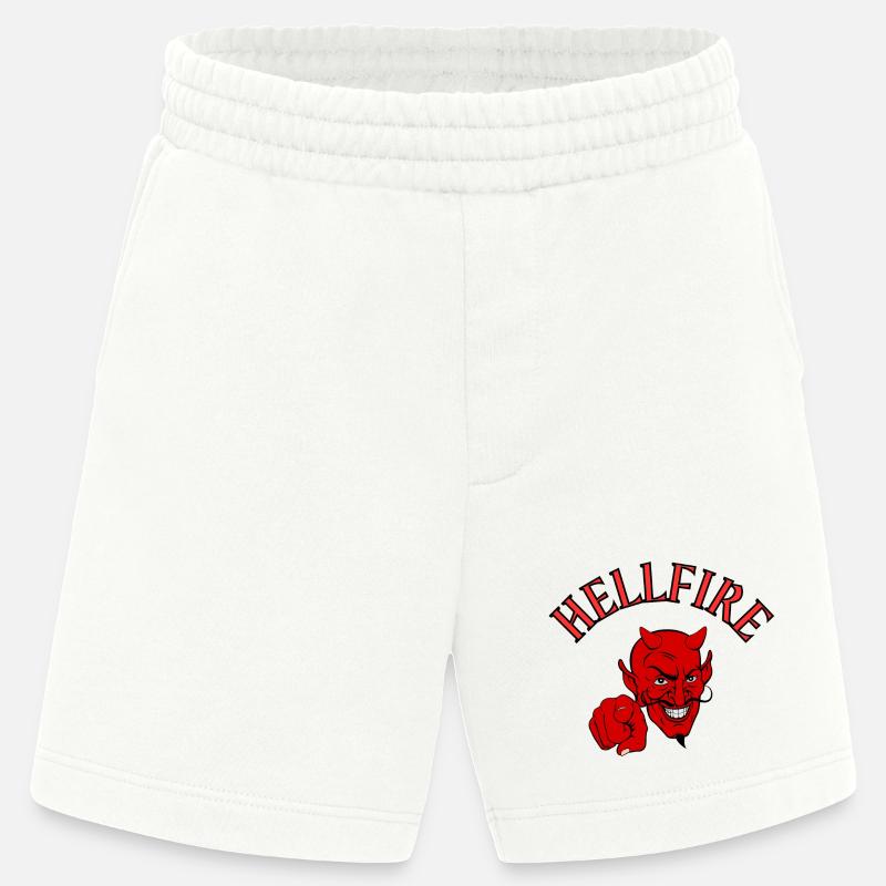Devil, Satan, Devil, Hellfire - Heavyweight Shorts - made by SPREAD  - OFF WHITE