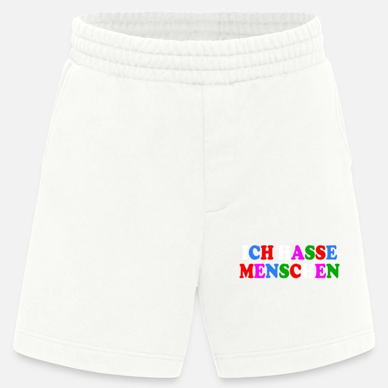 Ich hasse menschen - Heavyweight Shorts - made by SPREAD  - OFF WHITE