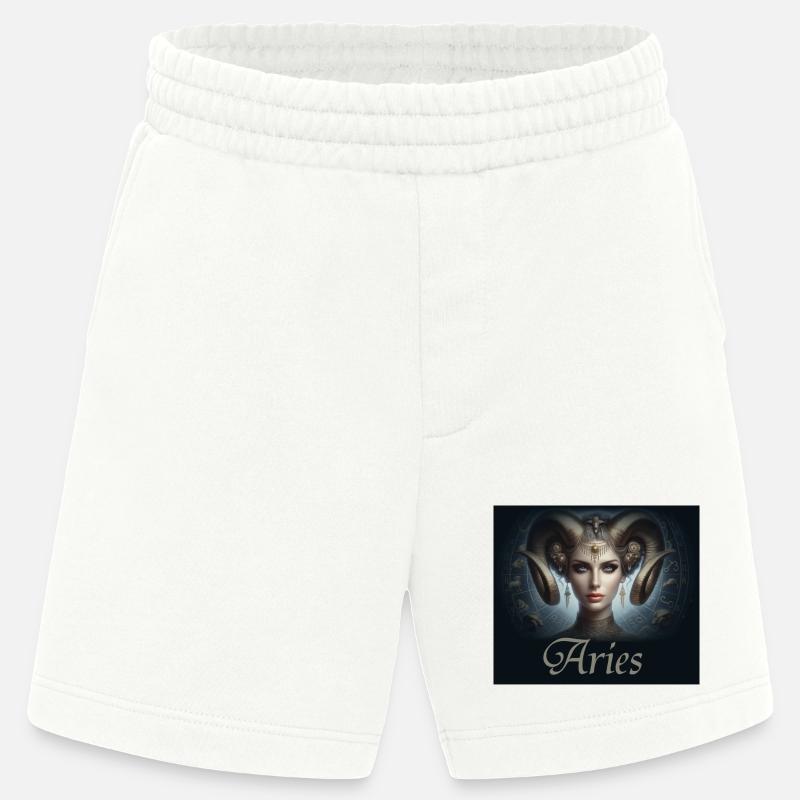 Aries -  Sternzeichen Widder - Heavyweight Shorts - made by SPREAD  - OFF WHITE