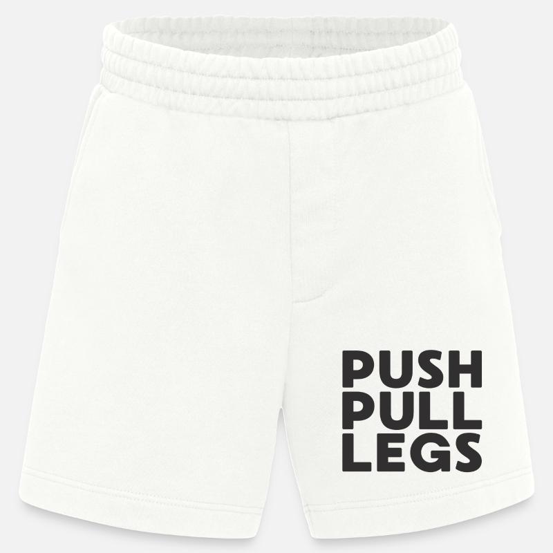 Push Pull Jambes Répéter Entraînementssplit - Short bio épais fabriqué en UE - OFF WHITE