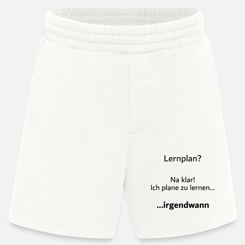 Unispruch "Lernplan?" Student Geschenk, Studenten - Heavyweight Shorts - made by SPREAD  - OFF WHITE