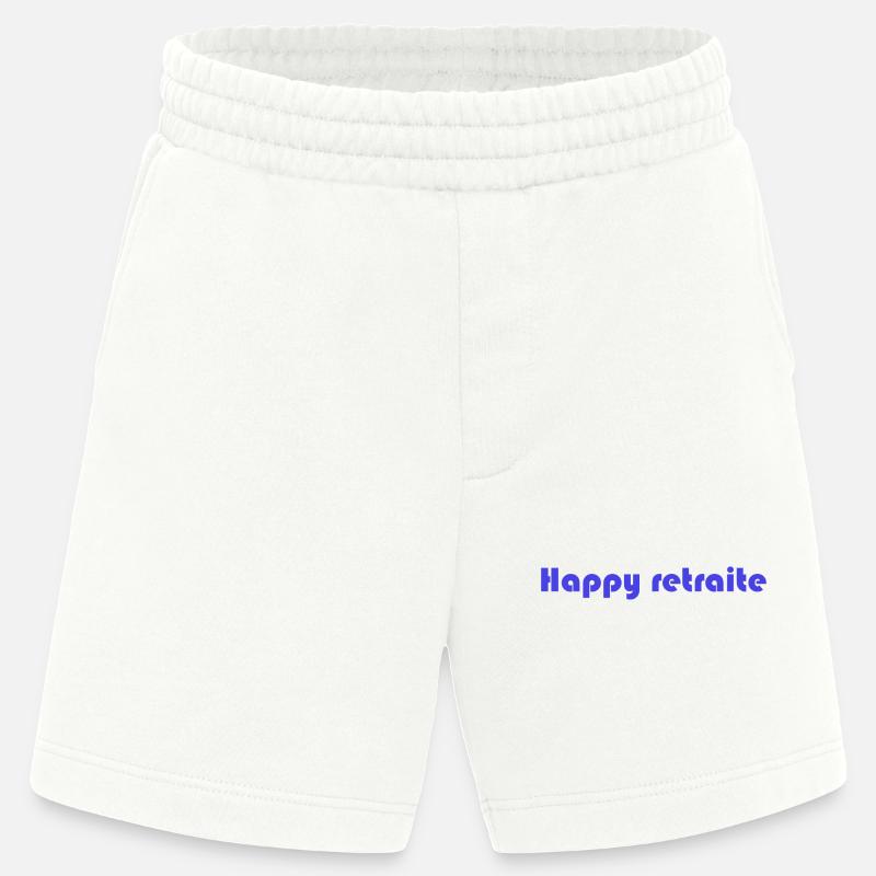 RETRAITE. RETRAITE. RETRAITEE. RETRAITE - Short bio épais fabriqué en UE - OFF WHITE