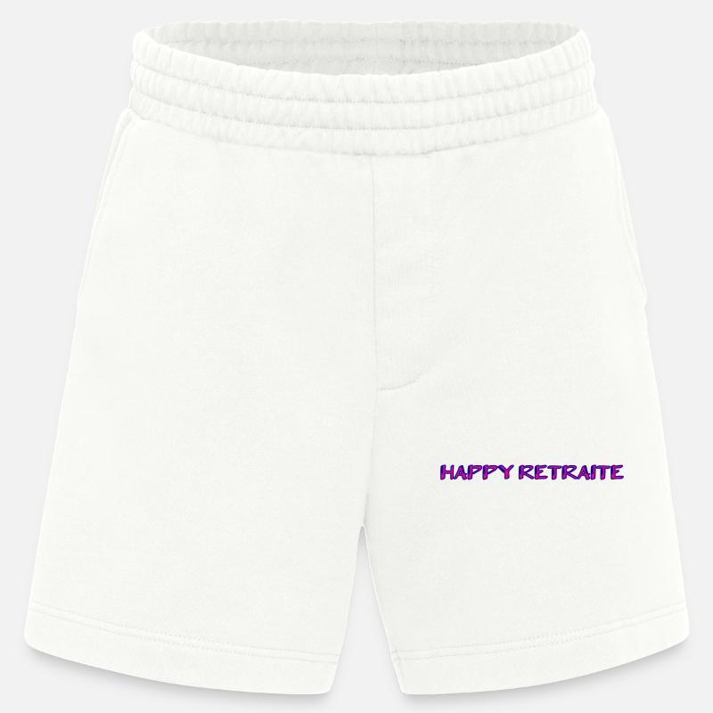 RETRAITE. RETRAITE. RETRAITEE. RETRAITE - Short bio épais fabriqué en UE - OFF WHITE