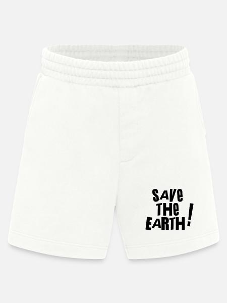 Save the earth - - Heavyweight Shorts - made by SPREAD  - OFF WHITE