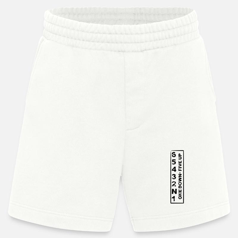 one down five up - Heavyweight Shorts - made by SPREAD  - OFF WHITE