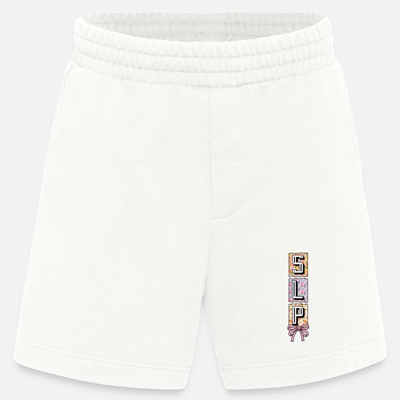 SLP Speech Language Pathology Speech Therapist - Heavyweight Shorts - made by SPREAD - OFF WHITE