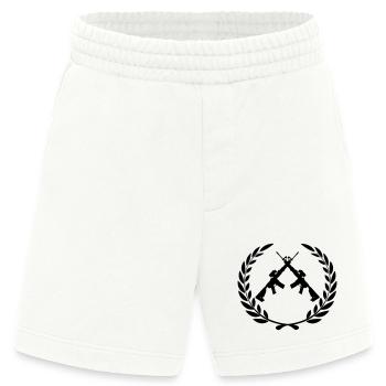 Gewehre im Lorbeerkranz - Heavyweight Shorts - made by SPREAD  - OFF WHITE - Vorne