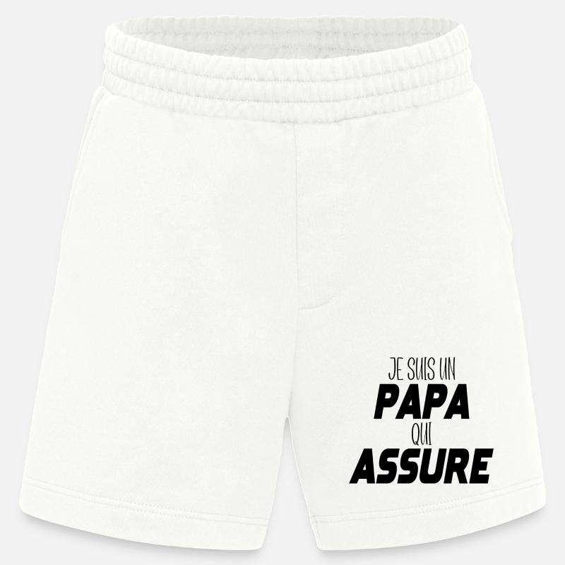 Ich bin ein Vater, der versichert - Heavyweight Shorts - made by SPREAD  - OFF WHITE