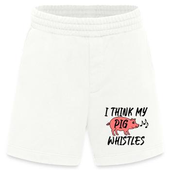 I think my pig whistles - Heavyweight Shorts - made by SPREAD  - OFF WHITE - Front