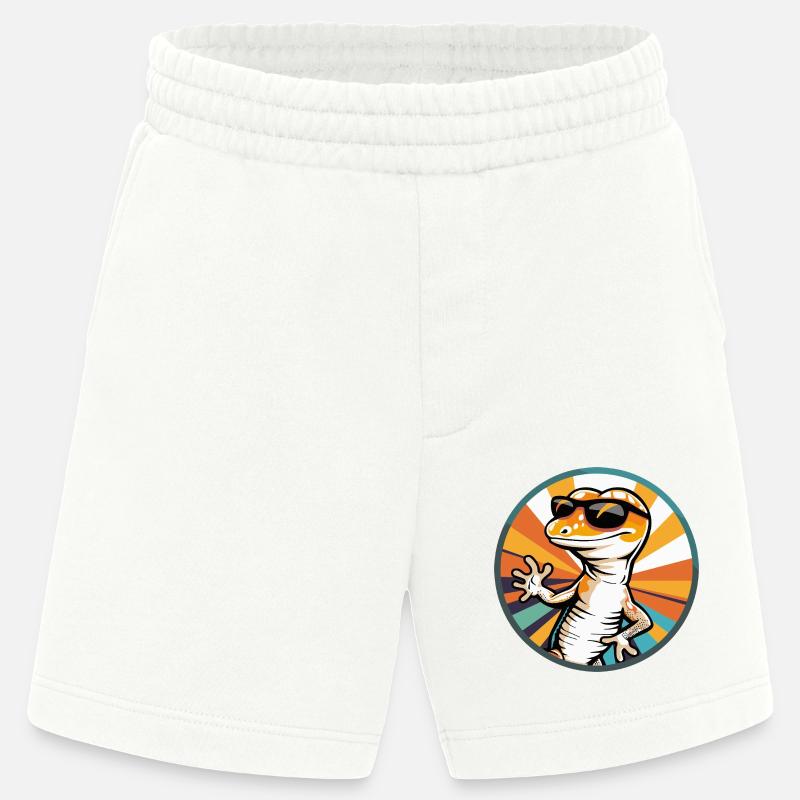 Lizard Comic Cool - Heavyweight Shorts - made by SPREAD  - OFF WHITE