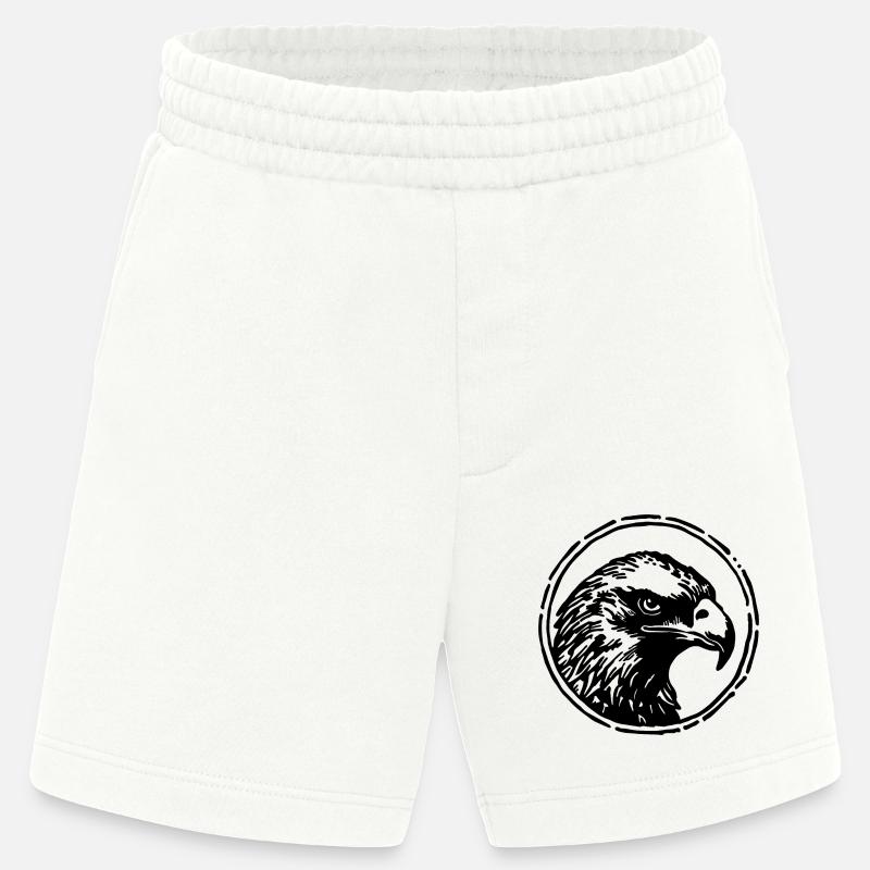 Eagle Eagle Head - Heavyweight Shorts - made by SPREAD  - OFF WHITE