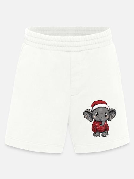 Elephant Christmas Comic - Heavyweight Shorts - made by SPREAD - OFF WHITE