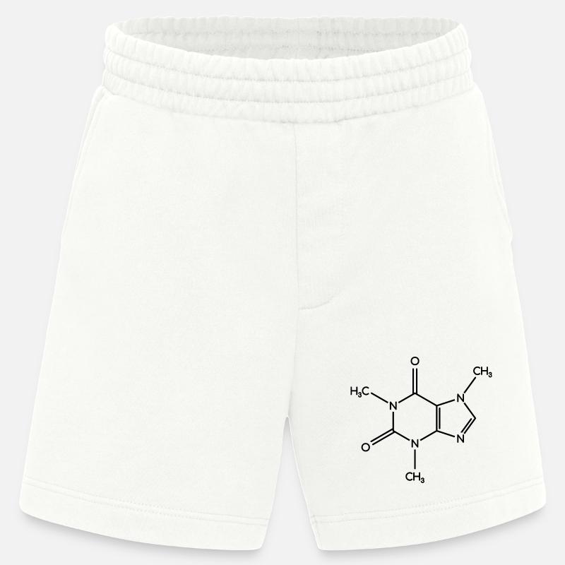 Caffeine Molecule - Structural Formula - Heavyweight Shorts - made by SPREAD  - OFF WHITE