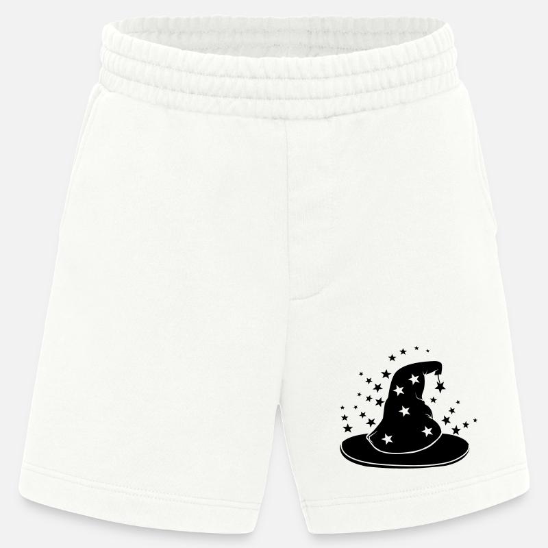Magischer Zaubererhut mit Sternen - Heavyweight Shorts - made by SPREAD  - OFF WHITE