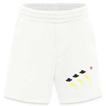 UFO Invasion Lightning Attack Alien Vector - Heavyweight Shorts - made by SPREAD  - OFF WHITE - Front