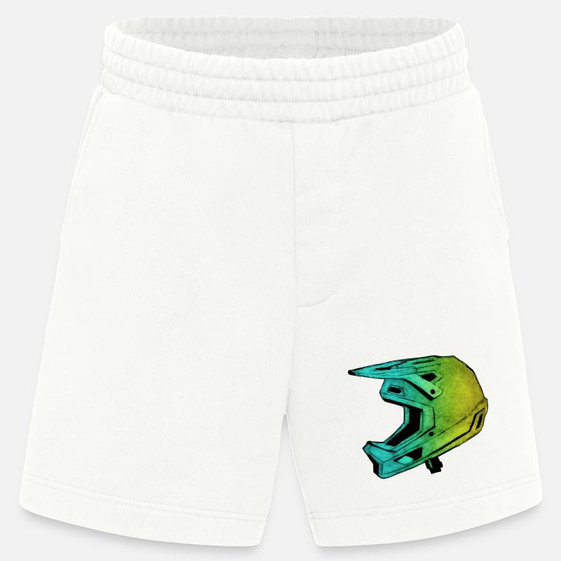MTB FullFace Helm - handgeschnitzte Druckvorlage - Heavyweight Shorts - made by SPREAD - OFF WHITE