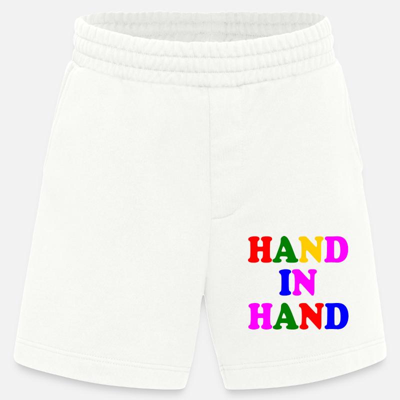Hand in hand - Heavyweight Shorts - made by SPREAD  - OFF WHITE
