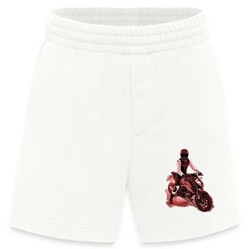Motorradfahrer Nakedbike braun - Heavyweight Shorts - made by SPREAD  - OFF WHITE - Vorne