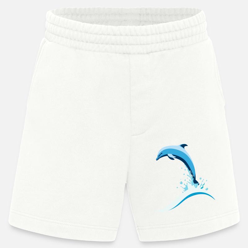 Springender Delfin - Heavyweight Shorts - made by SPREAD  - OFF WHITE