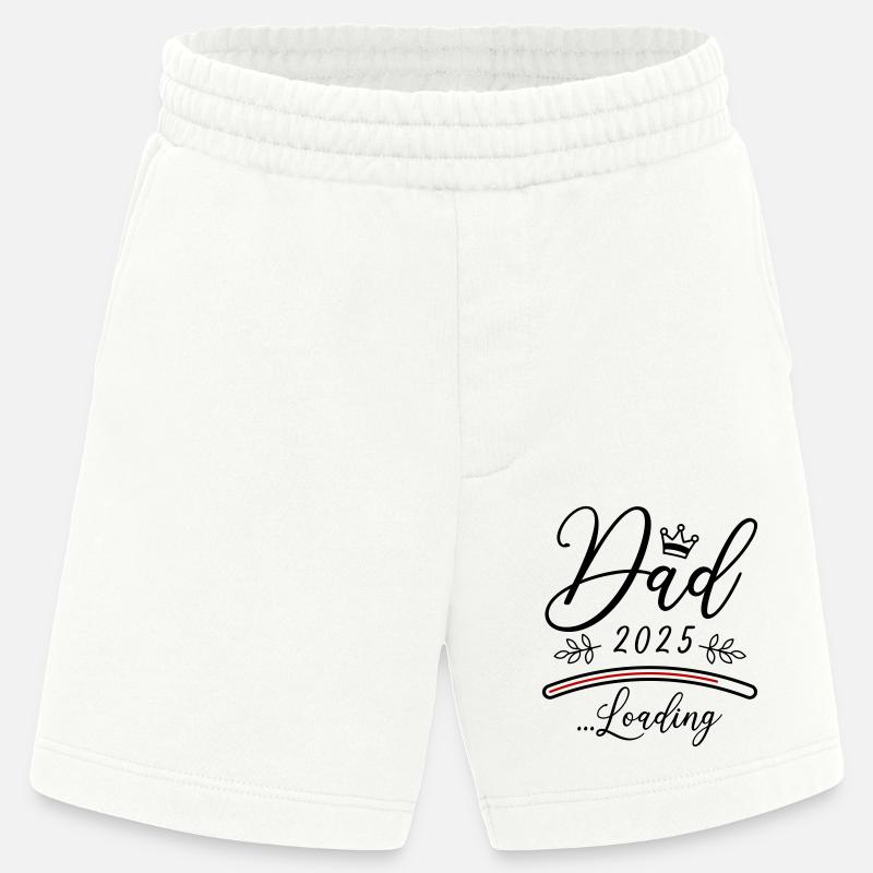 Dad 2025 Loading Papa Spruch - Heavyweight Shorts - made by SPREAD  - OFF WHITE