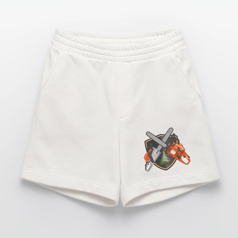 Chainsaws on shield Heavyweight Shorts - made by SPREAD 