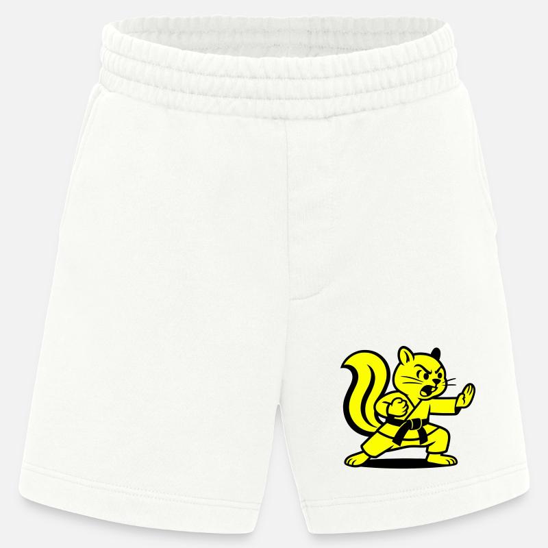 Karate Eichhörnchen! - Heavyweight Shorts - made by SPREAD  - OFF WHITE